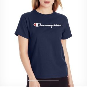 Navy blue champion short sleeve shirt